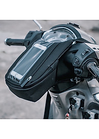 Túi treo đầu xe máy vải bố, túi ghi đông treo đầu xe máy chuyên dụng cho Grap,Goviet, bee, anh em xe ôm công nghệ- HENRYSA