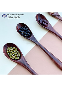 Muỗng Thìa cho bé gỗ Trắc/Cẩm (15cm) decor, xúc gia vị, ăn uống siêu sạch - CTH771 - HAHANCO