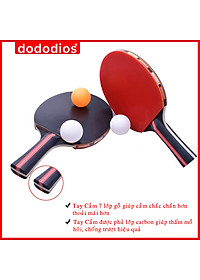 Bộ 2 Vợt Bóng Bàn Phủ Carbon Cao Cấp Kèm 3 Quả Bóng Bàn – Combo 2 Vợt Bóng Bàn Tặng 3 Quả Bóng Cao Cấp Chính Hãng dododios