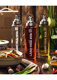 Cặp 2 Bình rót một chạm CAO CẤP One Touch Open đựng nước mắm, dầu ăn - thuỷ tinh siêu nhẹ Borosilicat