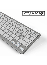 Bàn phím không dây mini W201S - đa kết nối bluetooth 5.0 + 3.0 + Usb wireless 2.4G cho máy tính laptop smartphone hàng nhập khẩu
