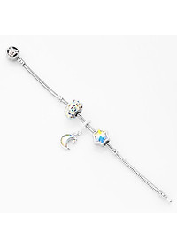 Lắc Tay Tropicana Phối Charm Swarovski Pha Lê Trăng Sao Ngũ Sắc