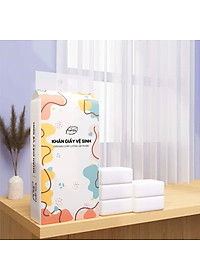 Thùng 4 gói khăn giấy, khăn giấy treo tường dạng rút đáy, khăn giấy cao cấp