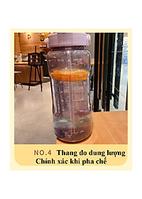 Bình Đựng Nước Sports Cup Phong Cách Thể Thao Có Ống Hút Dung Tích 2L Dễ Thương Có Vạch Báo Giờ Uống Nước