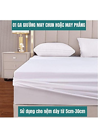 Ga Giường SAGATEX Vải Cotton Độ Bền Cao Tiêu Chuẩn Khách Sạn 5 Sao Chất Vải Cotton T400