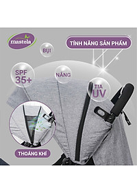Xe đẩy gấp gọn cho bé Mastela HN275 - Xe đẩy em bé siêu nhẹ, thoáng khí bảo hành 12 tháng