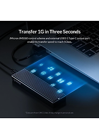 Hộp ổ cứng M.2 SSD USB 3.1 Gen 1 ORICO M2PF-C3-BK - Đen - Hàng chính hãng