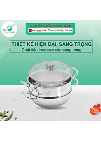 Nồi lẩu xửng hấp FIVESTAR 3 đáy từ nắp kính , tặng 1 vá canh 20cm | 24cm | 26cm | 28cm