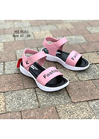 Dép quai hậu sandal bé gái KENTO quai ngang kiểu dán êm nhẹ phong cách Hàn Quốc cho học sinh nữ 8 - 15 tuổi SG63