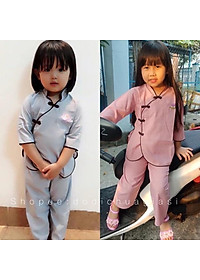 Đồ Lam Cho Bé # Mẫu Tàu Xéo Cho Bé # Đồ Bộ Bé # Quần Áo Bé Gái