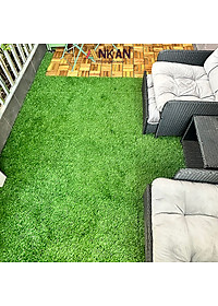 Combo 9 Ván Sàn Gỗ Tự Nhiên Màu Nâu Vàng, Vỉ Gỗ Lót Sàn Ban Công, Sân Vườn, Hồ Bơi, Phòng Spa, Siêu Bền, Chịu Nước Tốt, Chống Trơn Trượt, Tiêu Chuẩn Xuất Khẩu