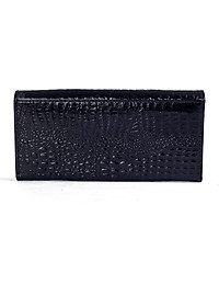 Ví nữ da bò vân cá sấu nhỏ 2 gấp nhiều màu Huy Hoàng HT3101-02-03-04