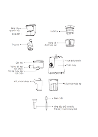 MÁY ÉP TRÁI CÂY KANGAROO KG200SJF (MÁY ÉP CHẬM 665ml - 200W) Hàng Chính Hãng