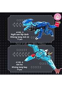 Đồ chơi xếp hình, lắp ráp 6 in 1 Qman 41105 – Chiến binh khủng long (512 mảnh ghép) dành cho bé trai trên 6 tuổi
