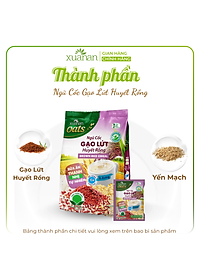 Ngũ Cốc Gạo Lứt Huyết Rồng Xuân An [ít đường] Túi 400G {25g*16 gói}(Tặng Kèm 1 Túi Yến Mạch 150G)