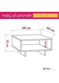 Bàn sofa hiện đại thiết kế đẹp SMLIFE Ciara