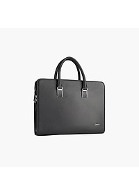 Túi Xách, Cặp Thời Trang Nam Khóa Số Cao Cấp Da Bò Mill CTS12 Đen