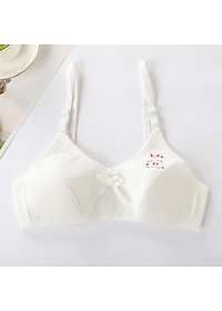 Bộ 3 áo lót học sinh dây nhỏ móc khóa tùy chỉnh không gọng không mút mềm mại thích hợp cho học sinh cấp 2, cấp 3