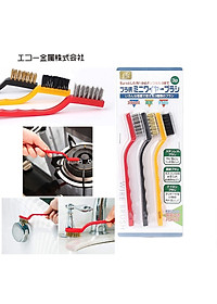 Set 03 chiếc bàn chải sắt Nhật Bản Echo lông bằng thép/đồng cho khả năng cọ rửa nhanh chóng & hiệu quả - Hàng nội địa Nhật Bản