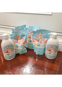 Nước rửa bình sữa Organic cho bé Lamoon - Túi 450ml 