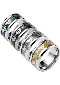 Nhẫn nam titan mặt kim cương