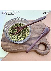 Muỗng Thìa cho bé gỗ Trắc/Cẩm (15cm) decor, xúc gia vị, ăn uống siêu sạch - CTH771 - HAHANCO