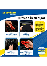 Bộ Kích Bình 400A Kiêm Bơm Lốp Xe GOODYEAR GY-5296 Đa Chức Năng Sạc Dự Phòng 10400mAh Đèn LED Khẩn Cấp - Nhập Khẩu Chính Hãng