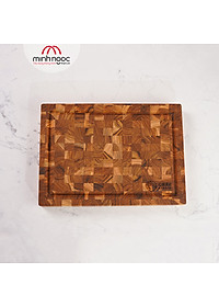 [Chính hãng] Thớt gỗ Teak Chef Studio hình chữ nhật, kích thước 28 x 40 x 3,5 cm - MSP10231. Dùng cắt, thái, khay trưng bày thực phẩm.