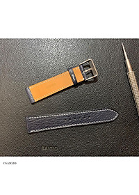 Dây Đồng Hồ Da Bò Cao Cấp, Kiểu Dáng Cổ Điển - Phẳng Mỏng - Chỉ Trắng, Mặt Lót Chống Thấm Mồ Hôi, Tích Hợp Lớp Gia Cố Chống Giãn Đặc Biệt, Phụ Kiện Khóa và Chốt Bằng Thép Không Gỉ 316L - Hàng Chính Hãng SAIGIO