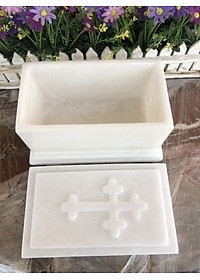 Hủ đưng tro cốt thiên chúa giáo đá cẩm thạch trắng