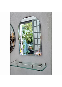 Gương soi viền tròn KG105 nhà tắm tráng bạc cao cấp loại tốt, bao ko bể vỡ, kiếng cường lực 5mm - Hàng chính hãng