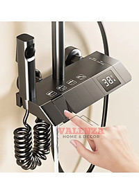 (Tặng ống nối cây sen) Sen cây phím đàn đồng mạ nano xám màn hình hiển thị nhiệt độ tự động kèm xịt vệ sinh