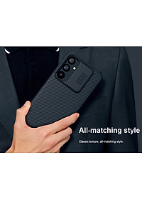 Ốp lưng cho Samsung Galaxy S23 FE bảo vệ camera chống sốc hiệu Nillkin Camshield có khung & nắp đậy bảo vệ Camera - Hàng nhập khẩu