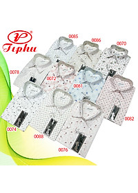 Áo sơ mi nam họa tiết ngắn tay, form rộng, vạt ngang, size đại tới 110 kg, thiết kế hoa văn nho nhỏ, hiệu Amazing