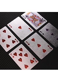 Bộ Bài PVC Mạ Vàng 24K Mạ Bạc Cao Cấp Chất Liệu Đàn Hồi, Bộ Bài Tây Poker Polieste Không Thấm Nước, Hàng Chính Hãng