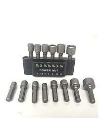 Bộ 14 đầu vặn khẩu cho khoan chuyên dụng loại 1 - 14 đầu tuýp chân lục giác - Hàng chính hãng 