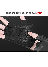 Găng tay xe đạp hở ngón, nửa ngón đệm chống sốc 2 lớp S191 thoáng khí lau mồ hôi, chống trơn trượt Cycling Mai Lee
