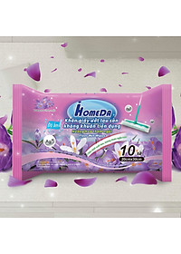 Khăn ướt lau sàn kháng khuẩn tiện dụng IHomeDa - Hương Lavender ( 10 miếng ) - iHomeda anti-bacteria floor and kitchen wet wipes ( 10 sheets per package)