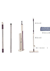  Cây Lau Nhà Tự Vắt Phẳng Thông Minh Spin Mop Xoay 360 Độ_ Tặng Kèm Hai Bông Lau