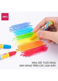 Bút sáp dầu Super Wings x Deli – thân lục giác – 12/18/24 màu - EC009-12 /EC009-18/ EC009-24