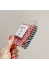Hộp 10 Miếng Dán Tóc Hình Vuông Dễ Thương Cho Nữ 8X6Cm