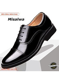 Giày Ba Khớp Phong Cách  Cổ Điển Cho Nam Giày Oxford Công Sở Thanh Lịch Mũi Cánh Armyman Derby Da PU