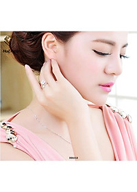 Nhẫn bạc Ý 925 Huệ Ngân - Cỏ bốn lá may mắn RR1158