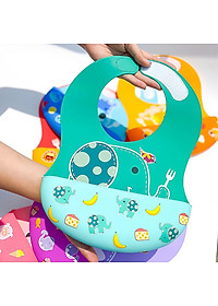 Yếm silicon ăn dặm cổ dán cho bé Marcus & Marcus, từ 6 tháng