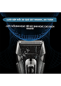 Máy cạo râu mini Kemei KM-T98 công suất mạnh mẽ 5W chống nước IPX5 - Hàng chính hãng