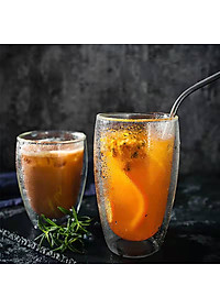 Cốc Thủy Tinh Hai Lớp Cách Nhiệt Ly Đựng Cà Phê Trà Trang Nhã