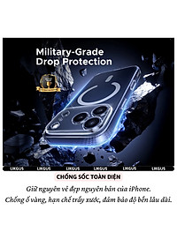 ốp lưng chống sốc sạc từ tính nam châm màng bảo vệ viền camera trong suốt cho iPhone 17 Pro Max / 17 Air / iP 17 Pro / 17 hiệu Likgus Lin Camshield Magnetic N52 - Chống sốc 2m, túi khí ẩn 4 góc, chống va đập, độ trong full HD - Hàng nhập khẩu
