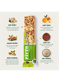 Hộp FITTO Gạo lứt - Hạnh nhân - Trà xanh - Ngũ cốc dinh dưỡng thay thế các bữa ăn (sáng, trưa, chiều, xế, tối) tiện lợi, tốt cho sức khỏe, phù hợp với người bận rộn, tập luyện thể thao