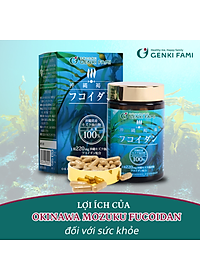 Fucoidan Genki Fami Nhật Bản, Tăng Cường Đề Kháng, Miễn Dịch, Hỗ Trợ Ngăn Ngừa Ung Bướu Hộp 150 viên