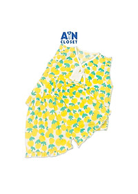 Bộ quận áo ngắn bé gái họa tiết Tulip vàng cotton - AICDBGC7ZGSP - AIN Closet